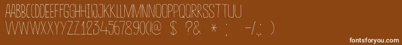 DkSucoDeLaranja Font – White Fonts on Brown Background