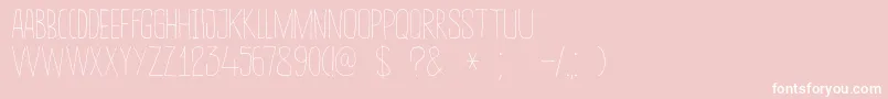DkSucoDeLaranja Font – White Fonts on Pink Background