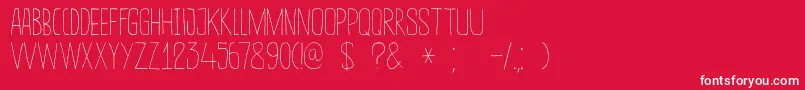 DkSucoDeLaranja Font – White Fonts on Red Background