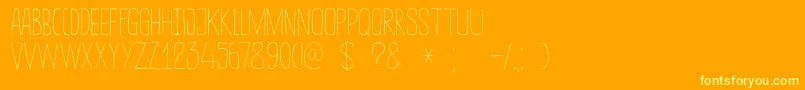 DkSucoDeLaranja Font – Yellow Fonts on Orange Background