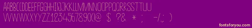 DkSucoDeLaranja Font – Yellow Fonts on Purple Background