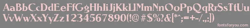 NevadaantiqueBold Font – Pink Fonts on Gray Background