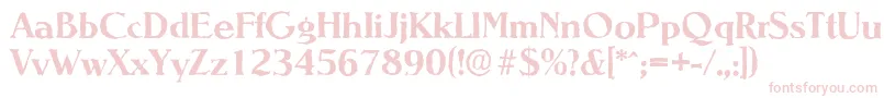 NevadaantiqueBold-Schriftart – Rosa Schriften auf weißem Hintergrund