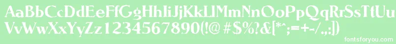 NevadaantiqueBold Font – White Fonts on Green Background