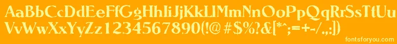 NevadaantiqueBold Font – Yellow Fonts on Orange Background