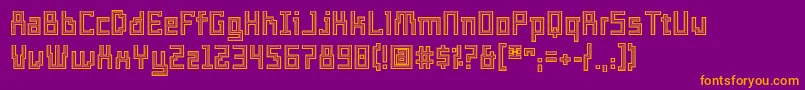 Templok Font – Orange Fonts on Purple Background