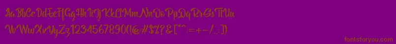 BillyTheGang Font – Brown Fonts on Purple Background