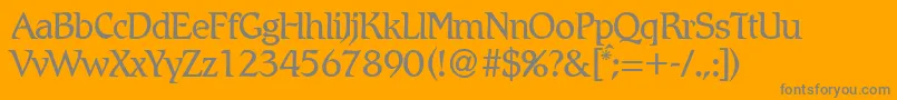 RomlightdbNormal Font – Gray Fonts on Orange Background