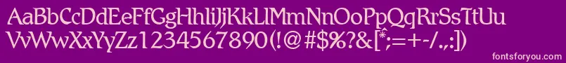 fuente RomlightdbNormal – Fuentes Rosadas Sobre Fondo Morado