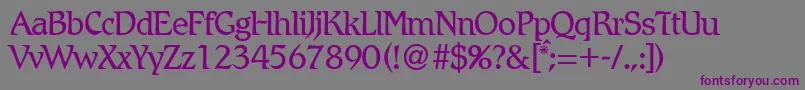 Шрифт RomlightdbNormal – фиолетовые шрифты на сером фоне