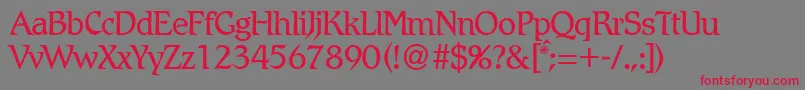 RomlightdbNormal Font – Red Fonts on Gray Background