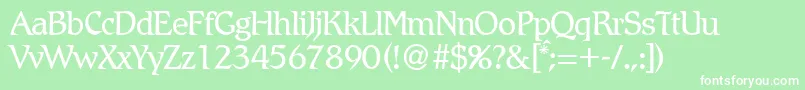 フォントRomlightdbNormal – 緑の背景に白い文字