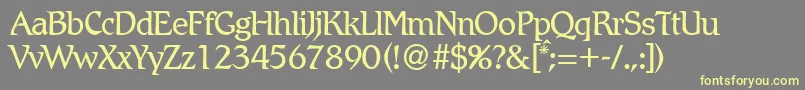 フォントRomlightdbNormal – 黄色のフォント、灰色の背景