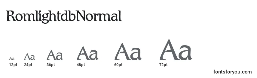 RomlightdbNormal Font Sizes