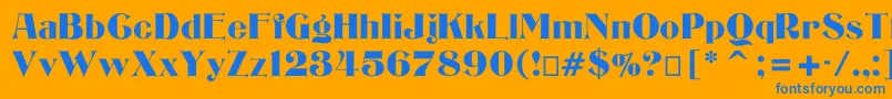 Bizarreフォントについての詳細 フォントBizarre – オレンジの背景に青い文字