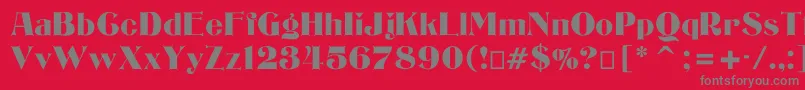 Bizarre Font – Gray Fonts on Red Background