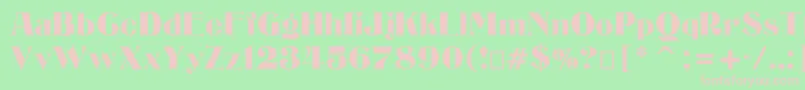 Bizarre Font – Pink Fonts on Green Background