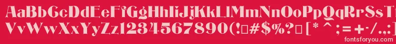 Bizarre Font – Pink Fonts on Red Background