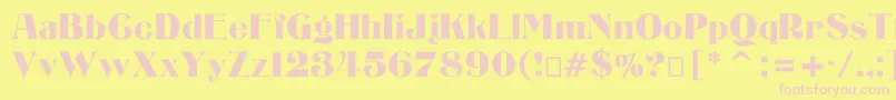 Bizarre Font – Pink Fonts on Yellow Background