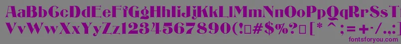 Bizarre Font – Purple Fonts on Gray Background