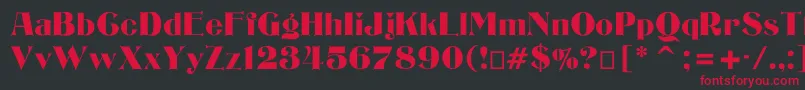 Bizarre Font – Red Fonts on Black Background