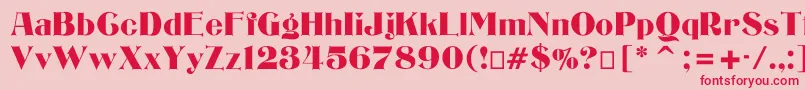 Bizarre Font – Red Fonts on Pink Background