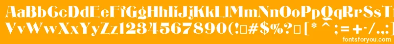 Bizarre Font – White Fonts on Orange Background