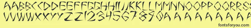 OneSmear Font – Black Fonts on Yellow Background