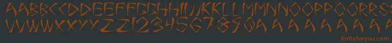 OneSmear-fontti – ruskeat fontit mustalla taustalla