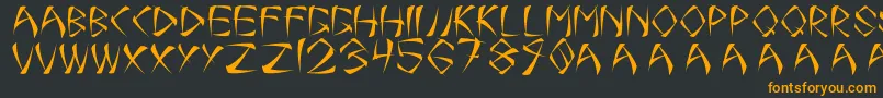 OneSmear Font – Orange Fonts on Black Background