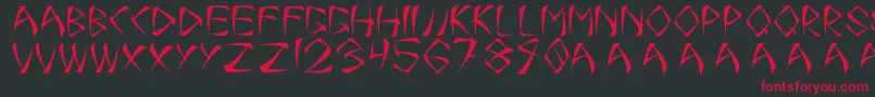 OneSmear Font – Red Fonts on Black Background