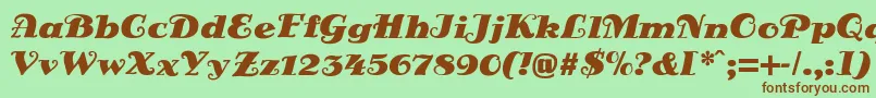 DsSienaBlack Font – Brown Fonts on Green Background