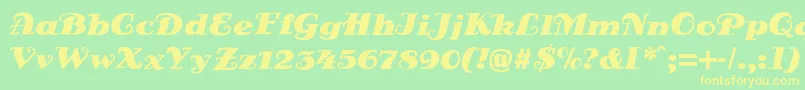 DsSienaBlack Font – Yellow Fonts on Green Background