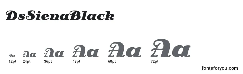 Размеры шрифта DsSienaBlack (102572)