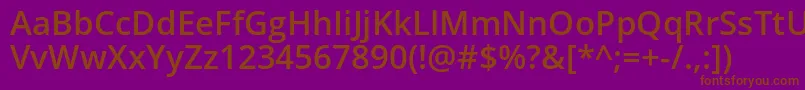 OpenSansSemibold Font – Brown Fonts on Purple Background