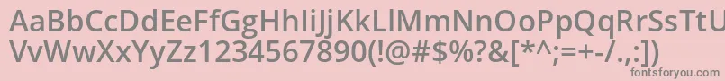 OpenSansSemibold Font – Gray Fonts on Pink Background