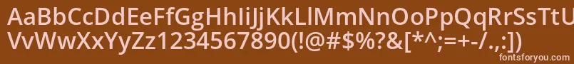 OpenSansSemibold Font – Pink Fonts on Brown Background