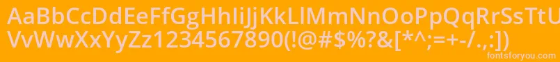 OpenSansSemibold Font – Pink Fonts on Orange Background