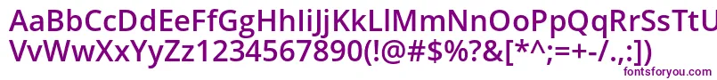OpenSansSemibold Font – Purple Fonts on White Background