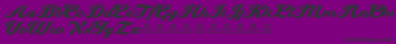 MissHannaPersonalUse-Schriftart – Schwarze Schriften auf violettem Hintergrund