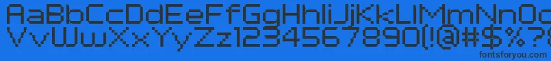 PfTempestaSevenExtended Font – Black Fonts on Blue Background