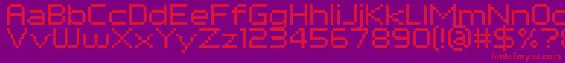 フォントPfTempestaSevenExtended – 紫の背景に赤い文字