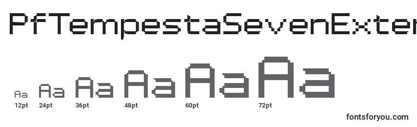 PfTempestaSevenExtended Font Sizes