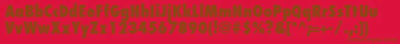 Police FuturastdCondensedextrabd – polices brunes sur fond rouge
