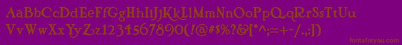 Pyriform Font – Brown Fonts on Purple Background