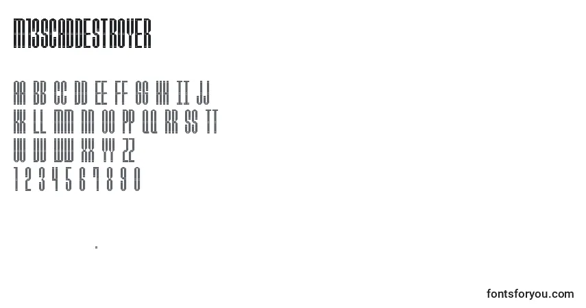Schriftart M13ScadDestroyer – Alphabet, Zahlen, spezielle Symbole