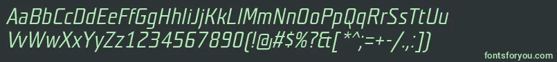 fuente TeutonmagerItalic – Fuentes Verdes Sobre Fondo Negro