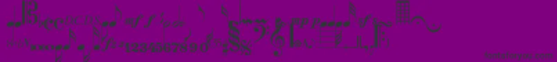 fuente Musicalsymbolsnormal – Fuentes Negras Sobre Fondo Morado