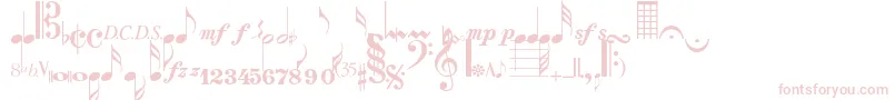 Musicalsymbolsnormal Font – Pink Fonts on White Background
