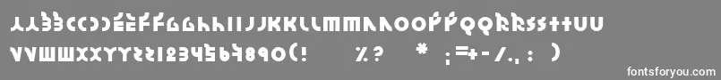 フォントJapanica – 灰色の背景に白い文字